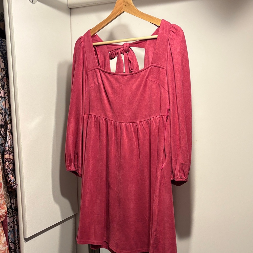 Pink Tie-Back Dress